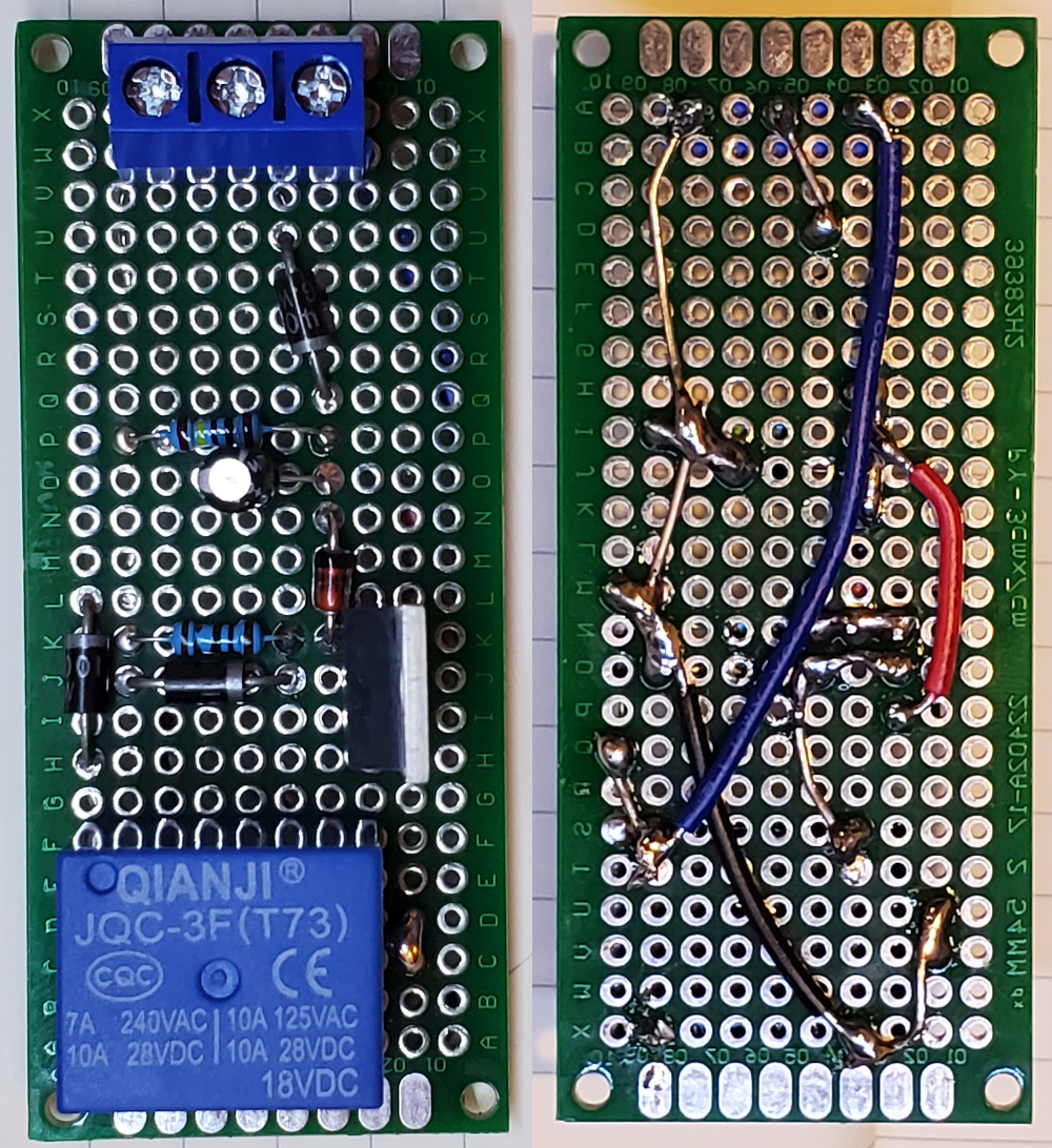 adapter module on protoboard